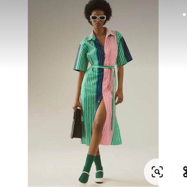 Marimekko Jokapoika Multi Color Stripe Shirt Dress